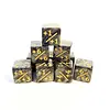 +1/+1 Counter Dice - Shatter - Pearl Black/Gold - Set of 10