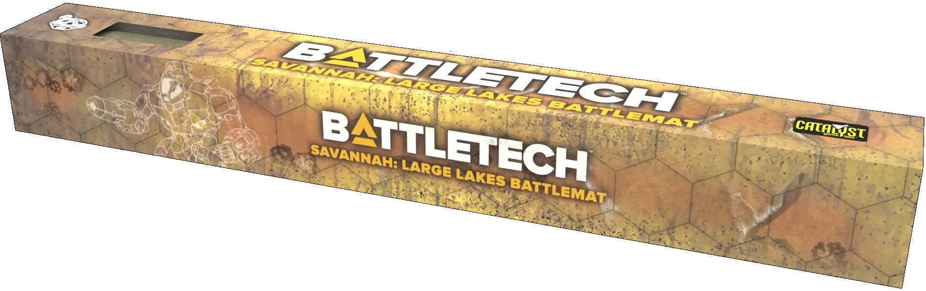 PREORDER - Battletech: Battlemat - Savannah - Large Lakes