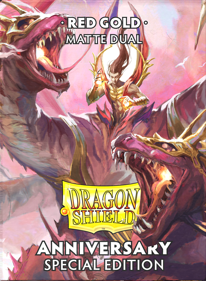 Dragon Shield - 63mm X 88mm - Standard Dual Matte - Pomegranate & Gold 100 ct.