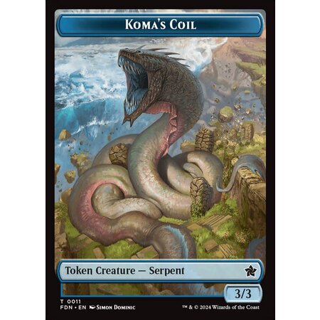 Koma's Coil Token (FDN) - Foil