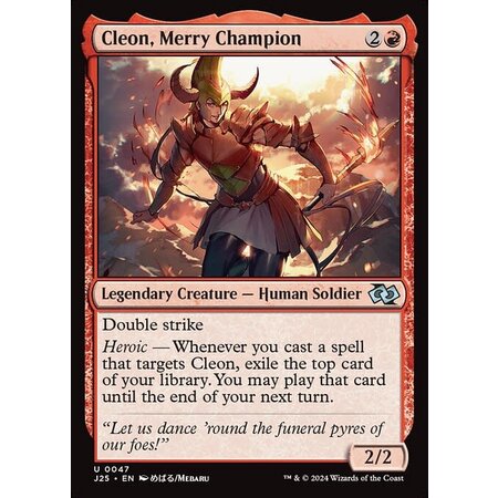 Cleon, Merry Champion