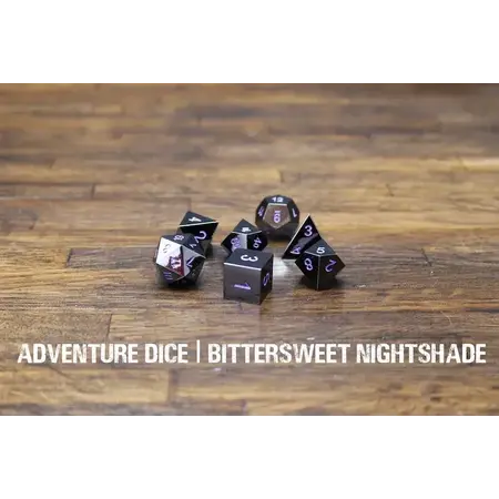 Metal RPG Dice Set - Bittersweet Nightshade