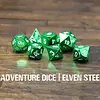 Metal RPG Dice Set - Elven Steel