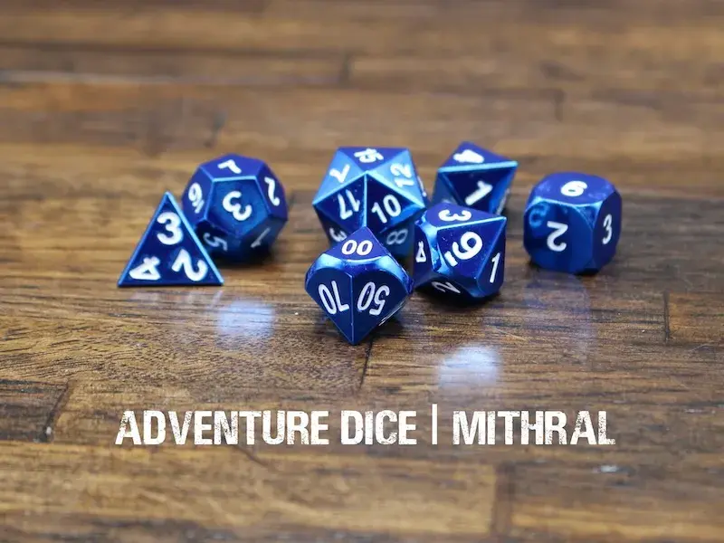 Metal RPG Dice Set - Mithral