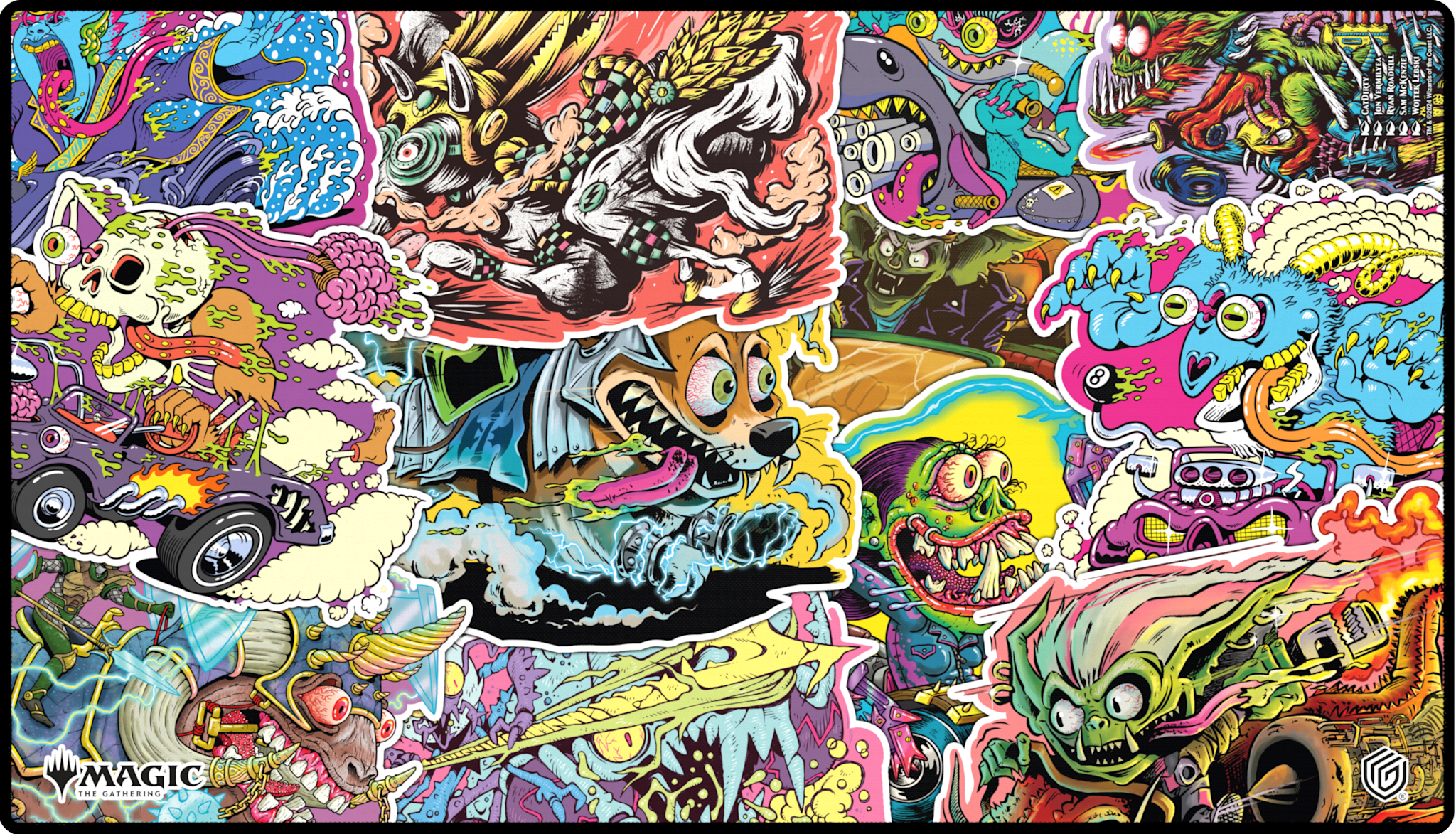UG Playmat - MTG Aetherdrift - Revved-Up Racers