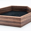 Handmade Dice Tray - Black Walnut Hex with Black Felt