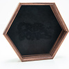 Handmade Dice Tray - Black Walnut Hex with Black Felt