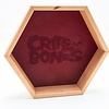 Handmade Dice Tray - Cherry Hex with Red Felt