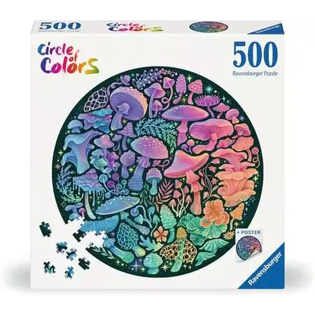 500 - Circular Puzzle - Mushrooms