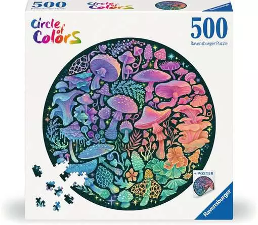 500 - Circular Puzzle - Mushrooms