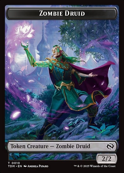 Zombie Druid Token (TDM) -  Foil