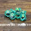 Sharp Edge Moving Eye RPG Dice Set - Green Dragon's Eye