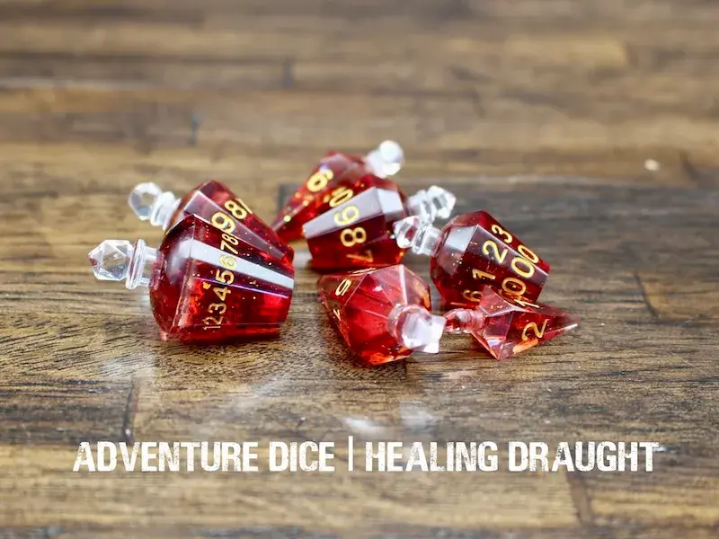Premium RPG Dice Set - Healing Draught