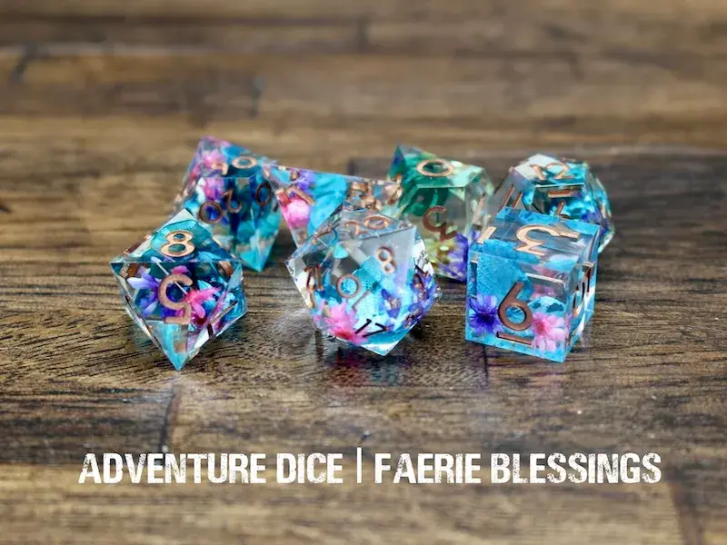 Sharp-Edge Resin RPG Set - Faerie Blessings