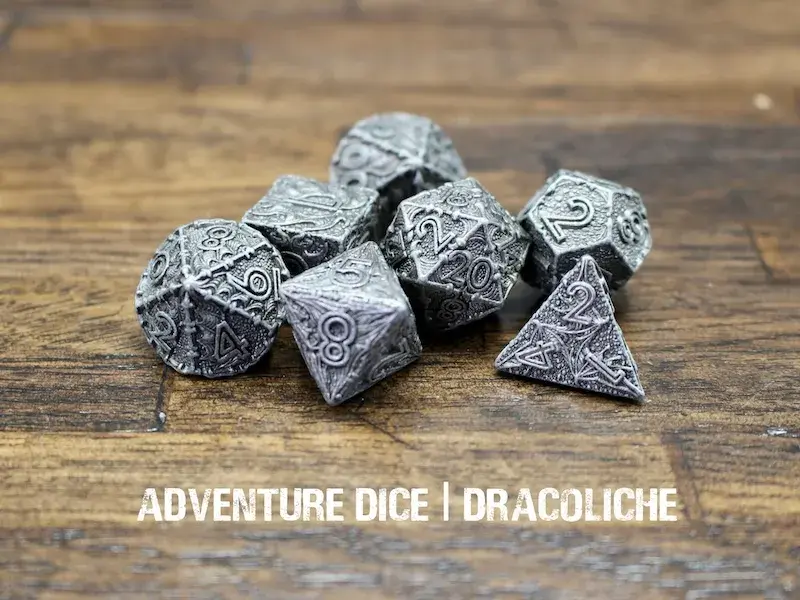 Metal RPG Dice Set - Dracoliche