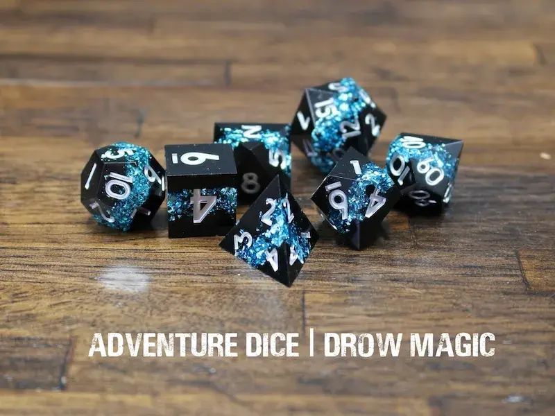 Sharp-Edge Resin RPG Set - Drow Magic