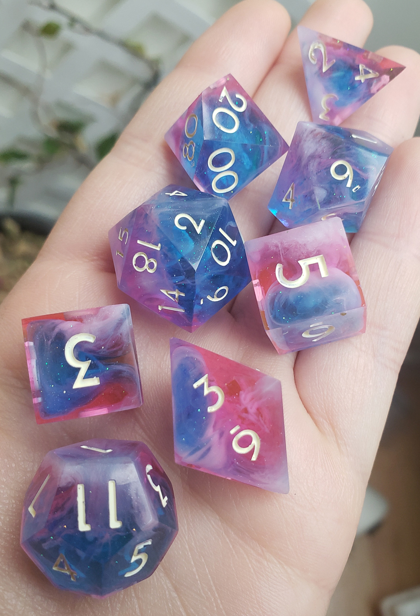 Vaporwave Clouds - RPG Dice Set