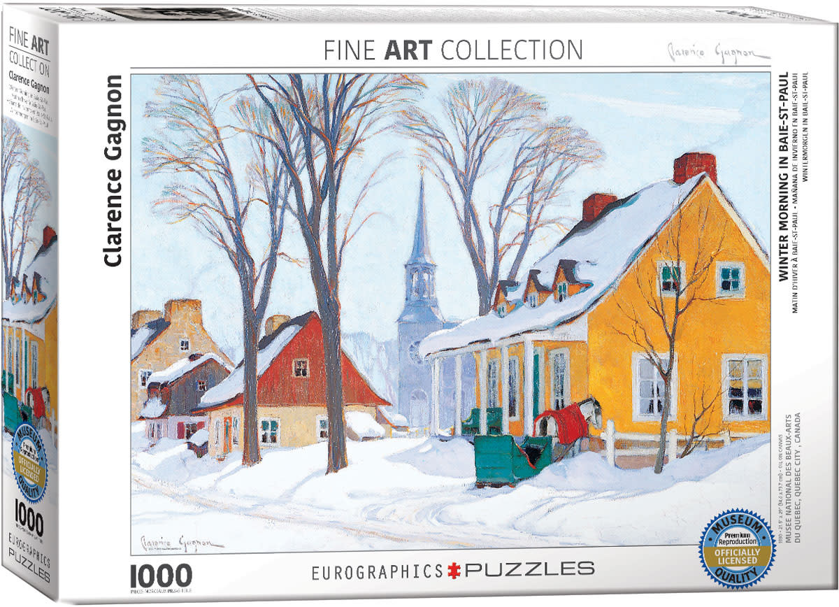 1000 - Winter Morning in Baie-St-Paul (Clarence Gagnon)