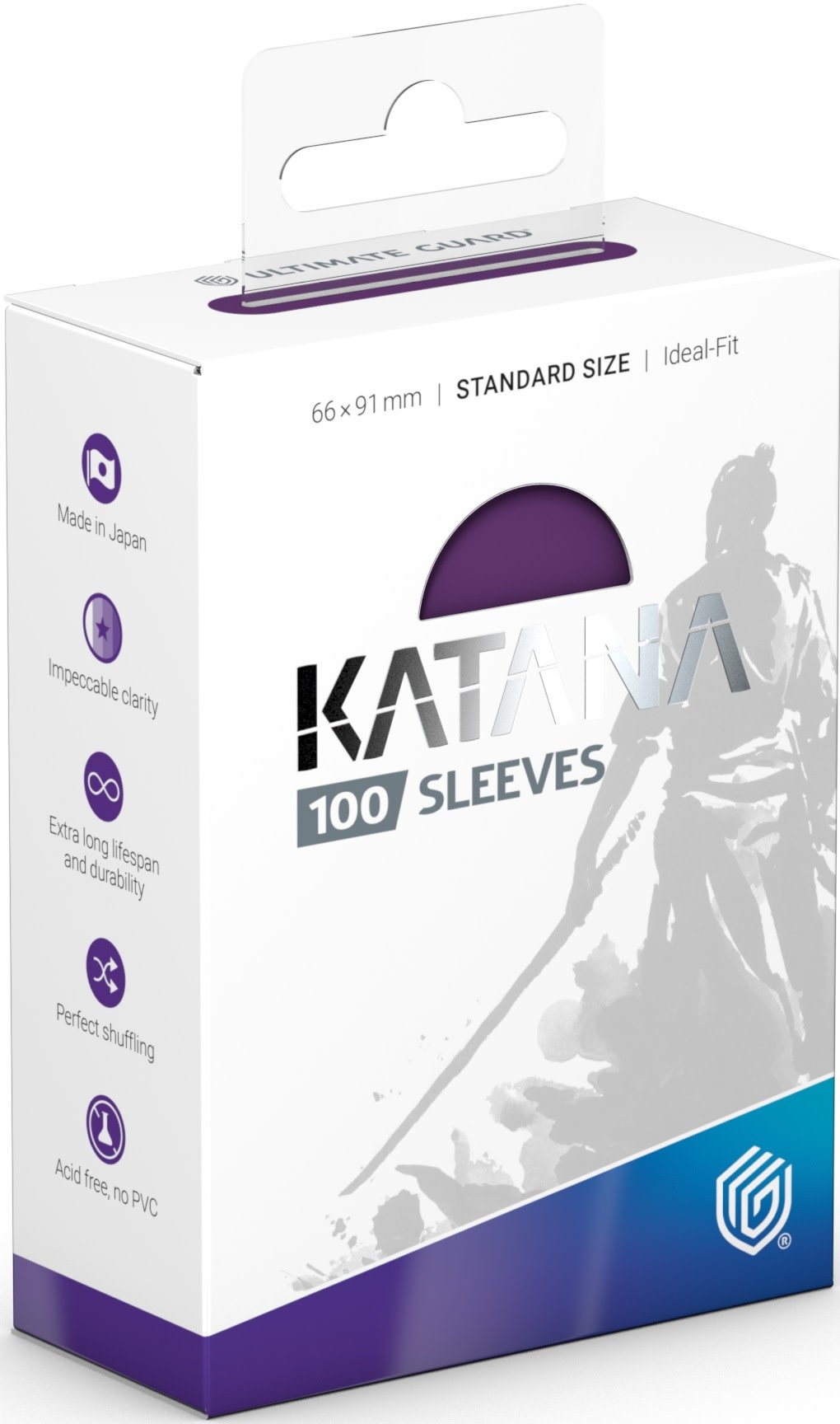 Ultimate Guard - 66mm X 91mm - Katana Sleeves - Iris Bloom Purple 100 ct.