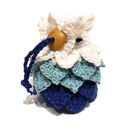 Crocheted Dragon Scale Dice Bags