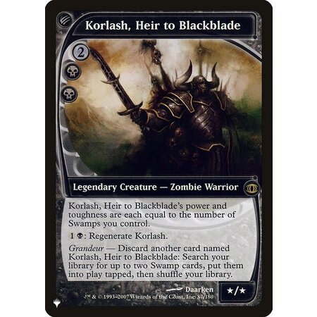 Korlash, Heir to Blackblade
