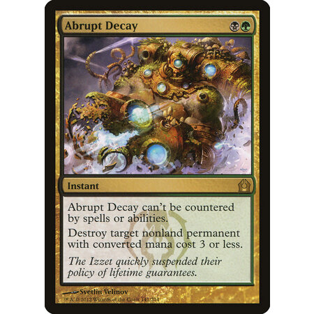 Abrupt Decay