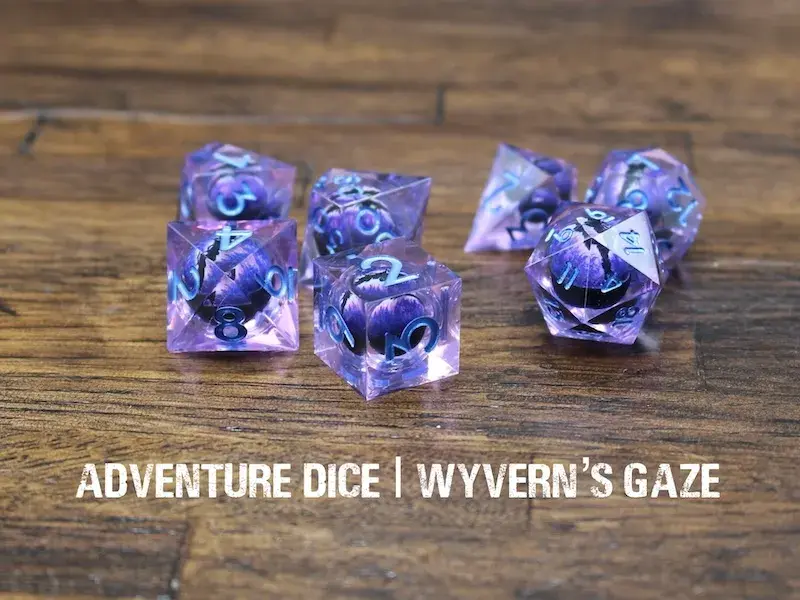 Sharp Edge Moving Eye RPG Dice Set -Wyvern's Gaze