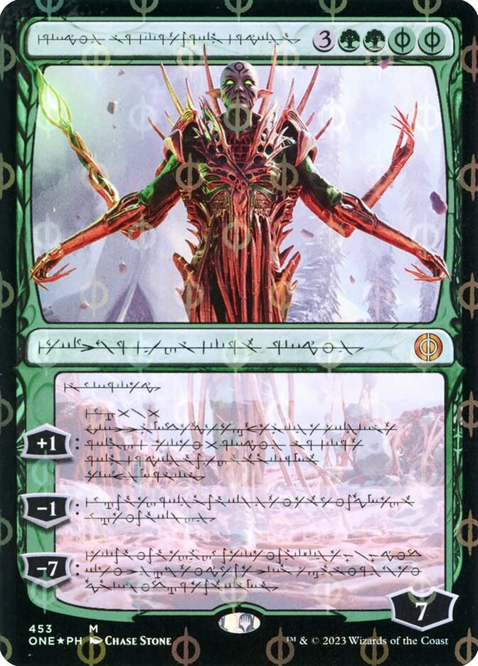 Nissa, Ascended Animist (Phyrexian) - Step-And-Compleat Foil