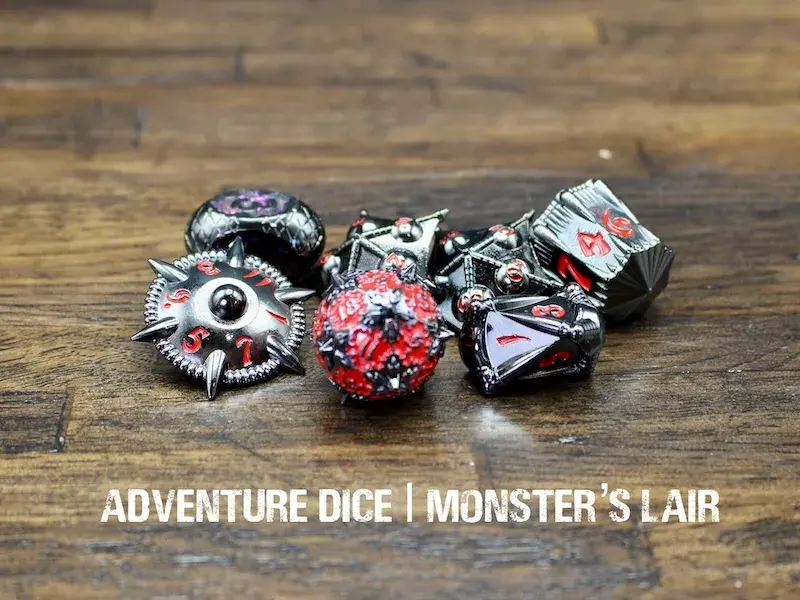 Metal RPG Dice Set - Monster's Lair