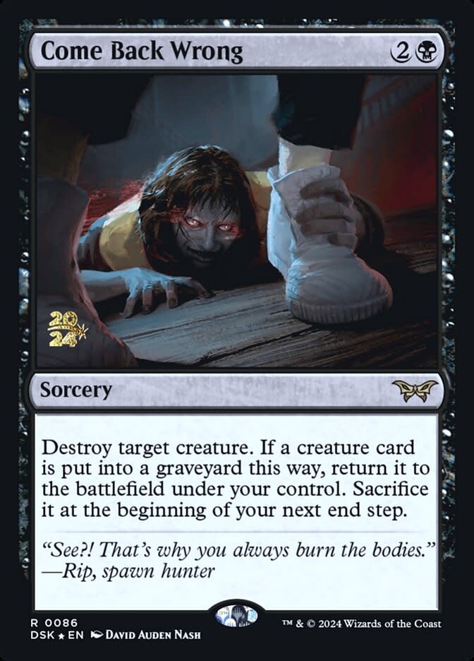 Come Back Wrong - Prerelease Promo - Foil