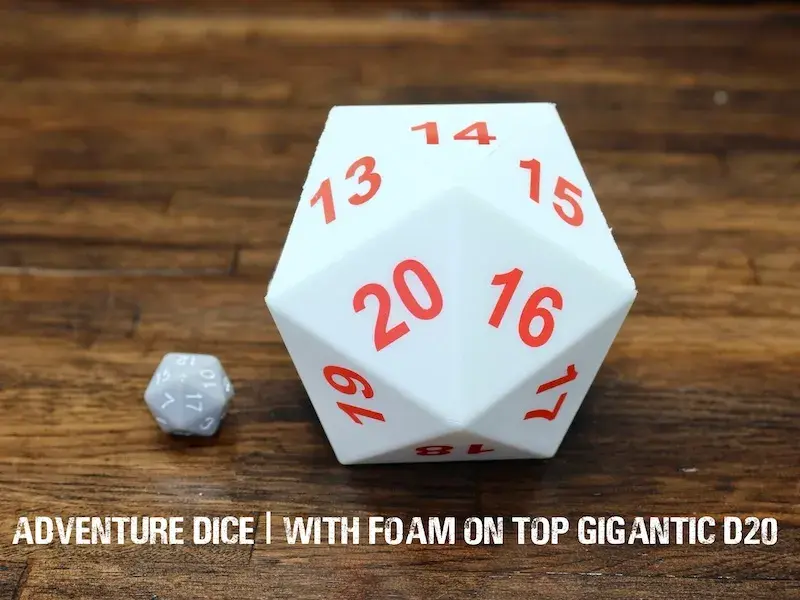 Gigantic Foam D20 - With Foam on Top