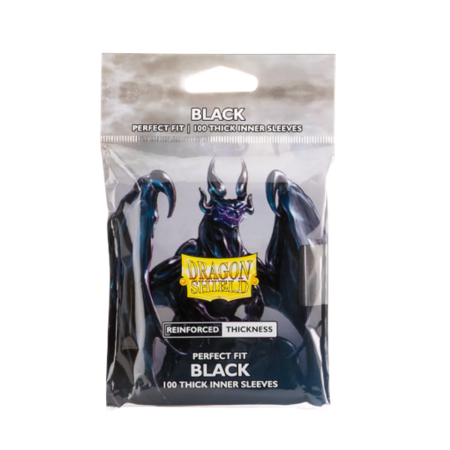 Dragon Shield - 63mm X 88mm - Perfect Fit - Thick Black 100 ct.