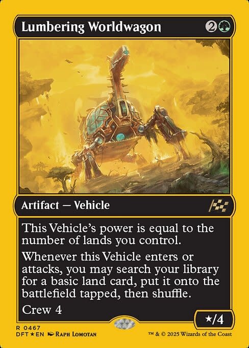 Lumbering Worldwagon - First Place Foil