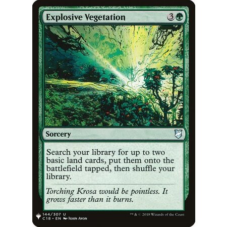 Explosive Vegetation