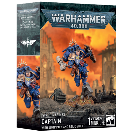 PREORDER - Warhammer 40,000: Space Marines - Captain with Jump Pack & Relic Shield