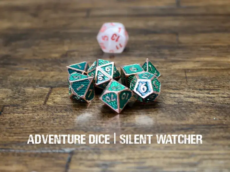 Metal RPG Dice Set - Silent Watcher