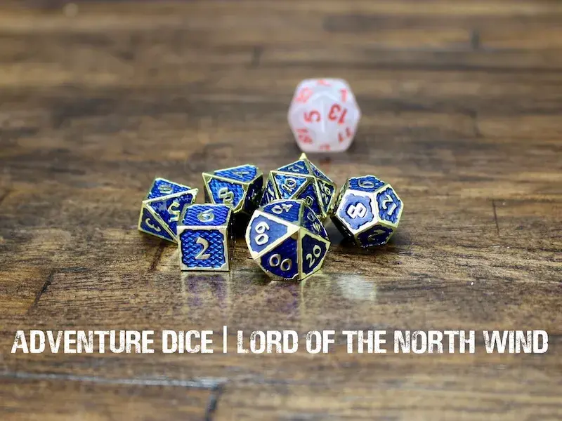 Metal RPG Dice Set - Lord of the North Wind