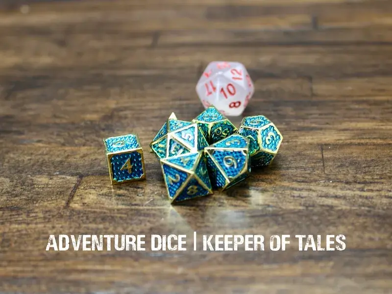 Metal RPG Dice Set - Keeper of Tales