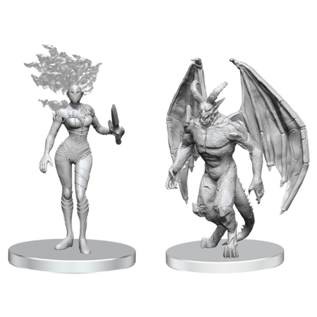 Pathfinder Battles Unpainted Minis - Gargoyle & Shae
