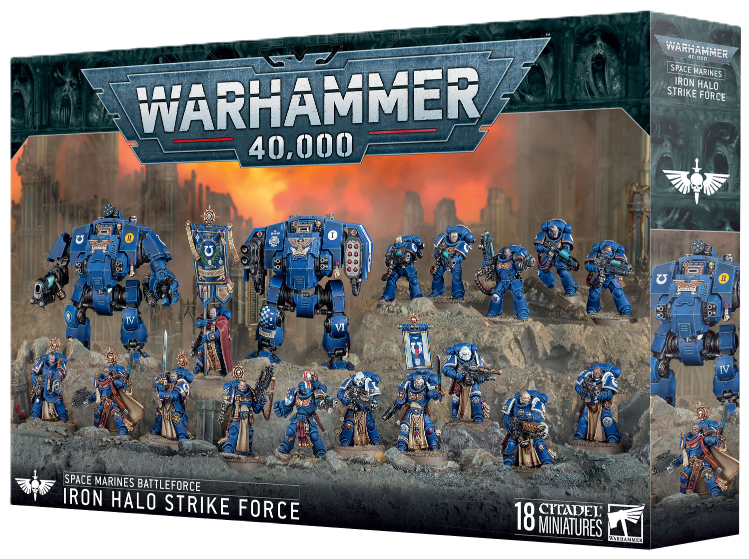 PREORDER - Warhammer 40,000: Space Marines Battleforce - Iron Halo Strike Force
