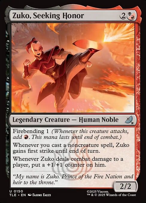 Zuko, Seeking Honor - Foil