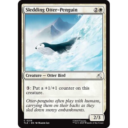 Sledding Otter-Penguin - Foil
