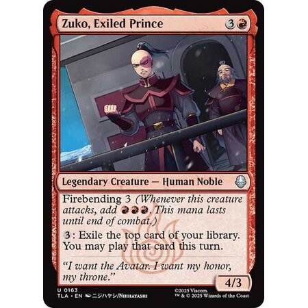 Zuko, Exiled Prince - Foil