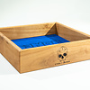 Handmade Dice Tray - Cherry Square with Blue Suede