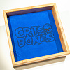Handmade Dice Tray - Cherry Square with Blue Suede