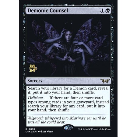 Demonic Counsel - Foil - Prerelease Promo