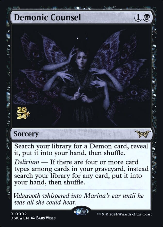 Demonic Counsel - Foil - Prerelease Promo