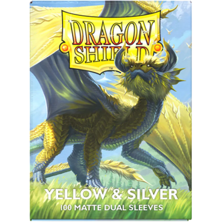 Dragon Shield - 63mm X 88mm - Standard Dual Matte - Yellow & Silver 100 ct.