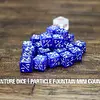 +1/+1 Mini Counter Dice - Particle Fountain - Blue & Silver w/ Gold