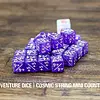 +1/+1 Mini Counter Dice - Cosmic String - Purple & Silver w/ Gold